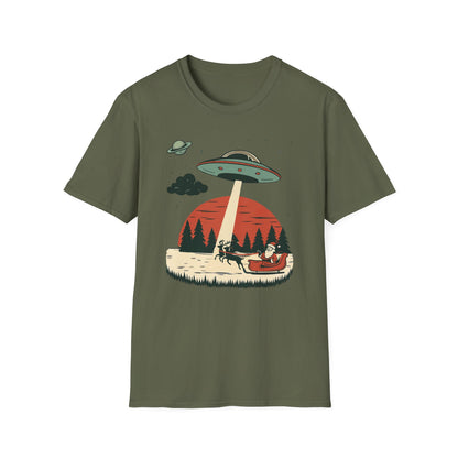 Alien Abduction Santa T-Shirt