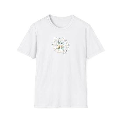 Flowers Scrubs & Scripture t-shirt