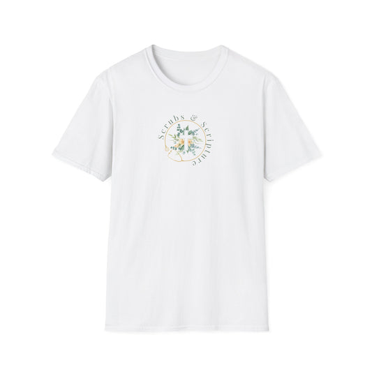 Flowers Scrubs & Scripture t-shirt