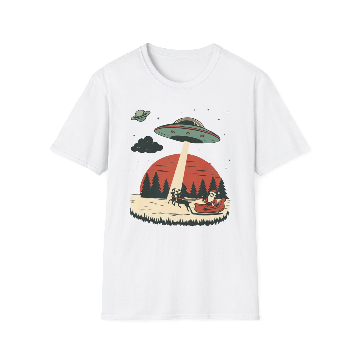 Alien Abduction Santa T-Shirt