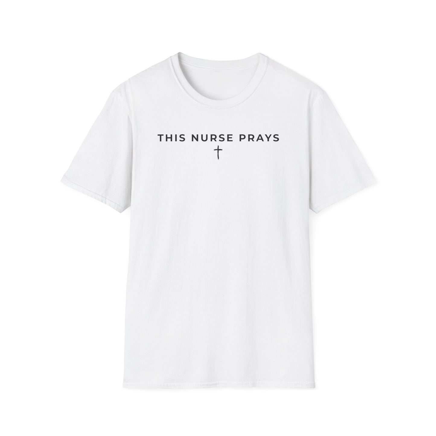 Single line: This Nurse Prays T-Shirt