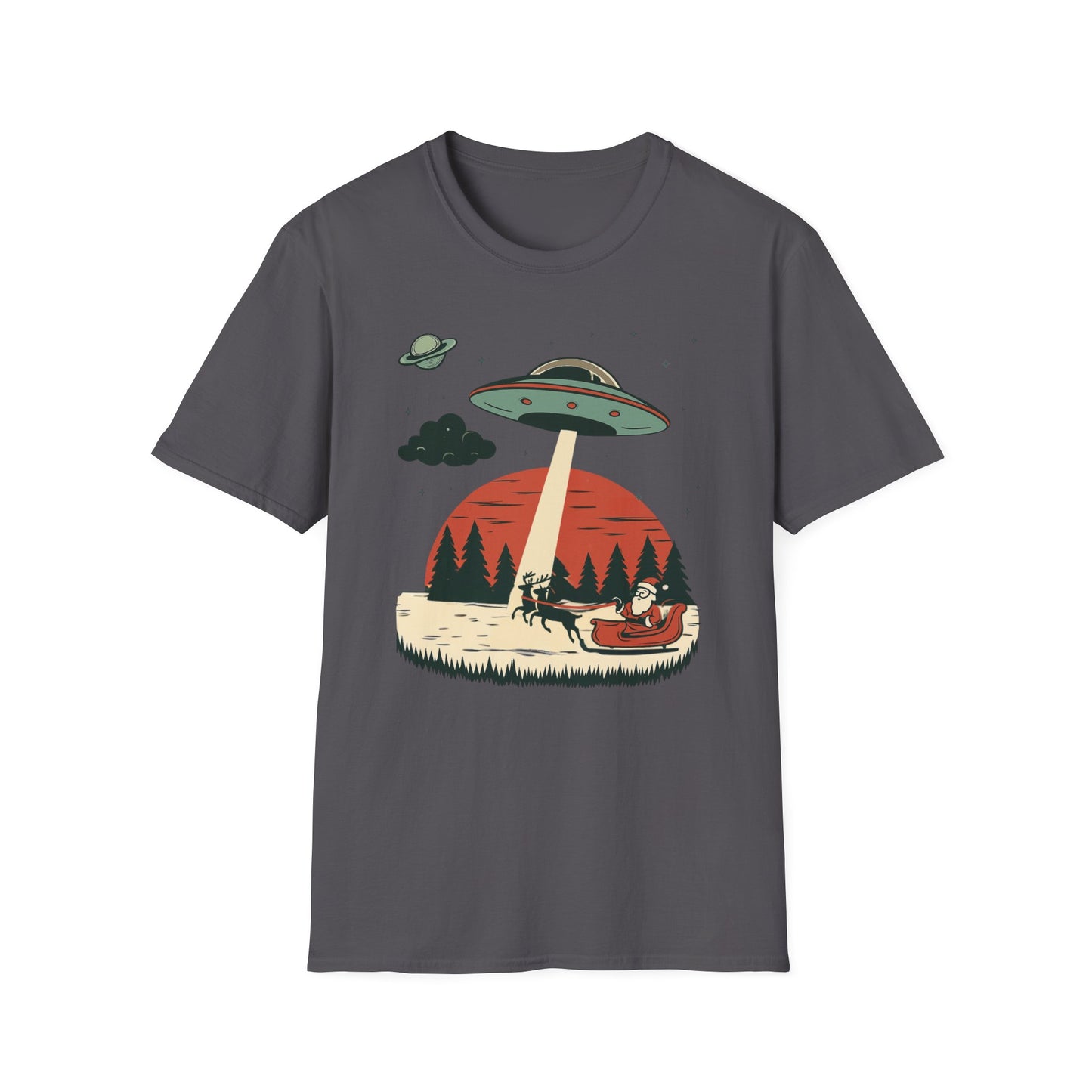 Alien Abduction Santa T-Shirt