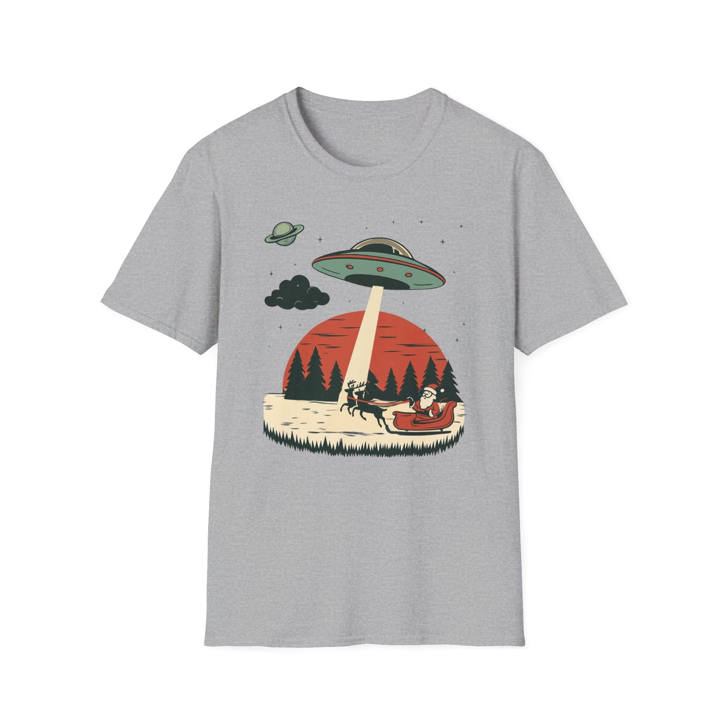 Alien Abduction Santa T-Shirt